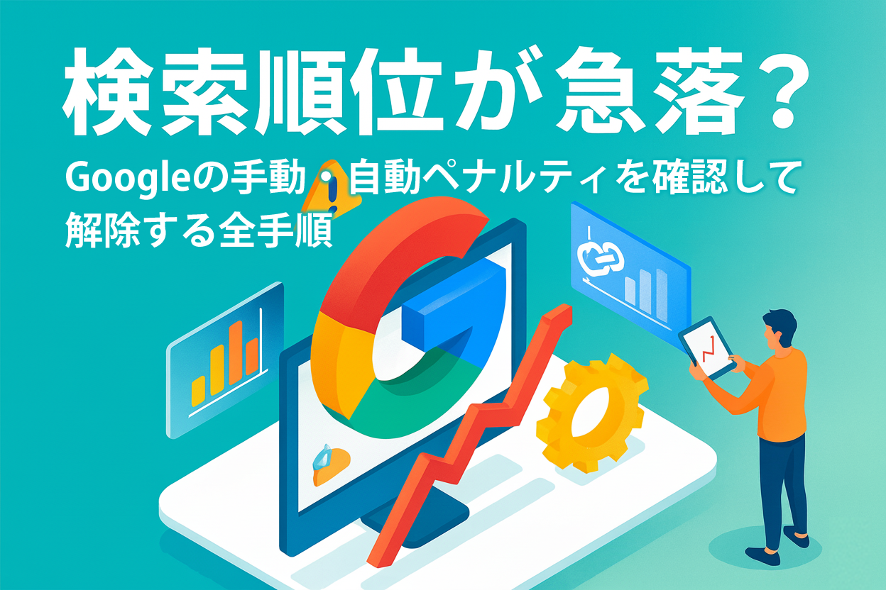 検索順位が急落?Googleの手動・自動ペナルティを確認して解除する全手順