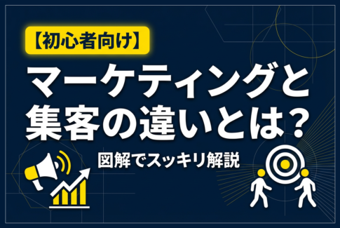 【初心者向け】マーケティングと集客の違いとは?図解でスッキリ解説