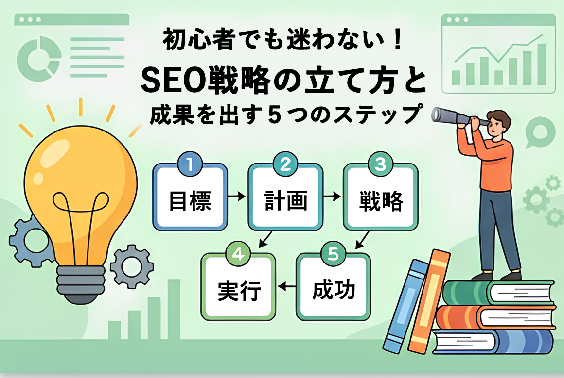 初心者でも迷わない！SEO戦略の立て方と成果を出す5つのステップ